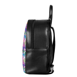 Colorful Tropical Flamingo Print Leather Backpack