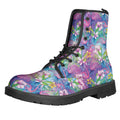 Colorful Tropical Flamingo Print Lace-Up Boots