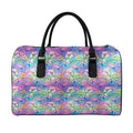 Colorful Tropical Flamingo Print Leather Duffel Bag