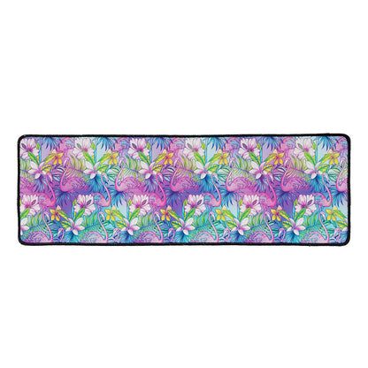 Colorful Tropical Flamingo Print Long Kitchen Mat