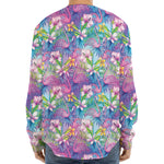 Colorful Tropical Flamingo Print Long Sleeve Baseball Jersey