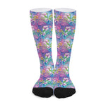 Colorful Tropical Flamingo Print Long Socks