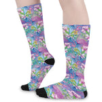 Colorful Tropical Flamingo Print Long Socks