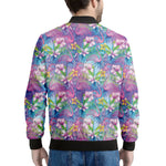 Colorful Tropical Flamingo Print Men's Bomber Jacket