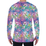 Colorful Tropical Flamingo Print Men's Long Sleeve T-Shirt