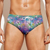 Colorful Tropical Flamingo Print Men's Swim Briefs