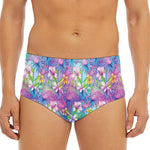 Colorful Tropical Flamingo Print Men's Triangle Swim Briefs