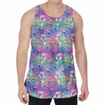 Colorful Tropical Flamingo Print Men's Velvet Tank Top