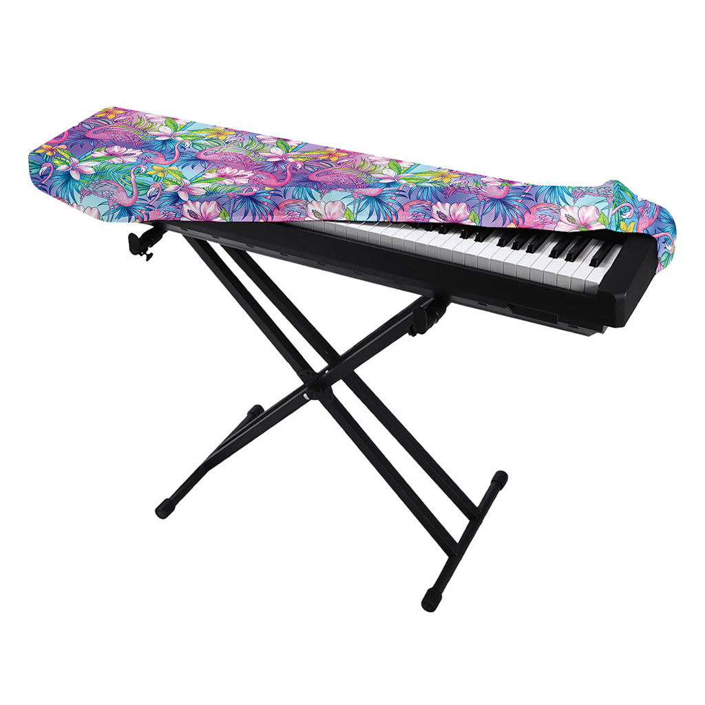 Colorful Tropical Flamingo Print Piano Keyboard Cover