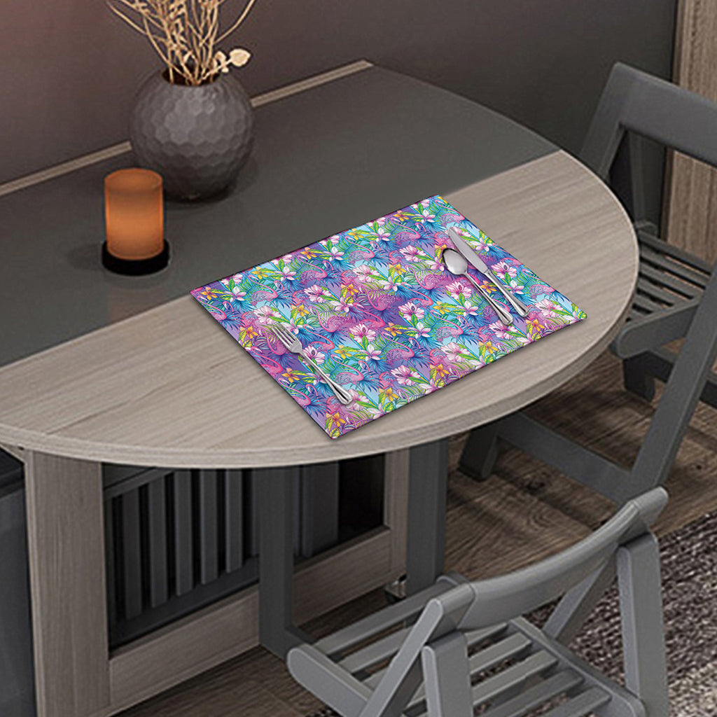 Colorful Tropical Flamingo Print Placemat