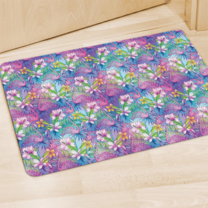 Colorful Tropical Flamingo Print Polyester Doormat