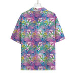 Colorful Tropical Flamingo Print Rayon Hawaiian Shirt