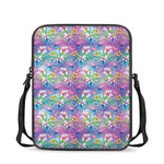 Colorful Tropical Flamingo Print Rectangular Crossbody Bag