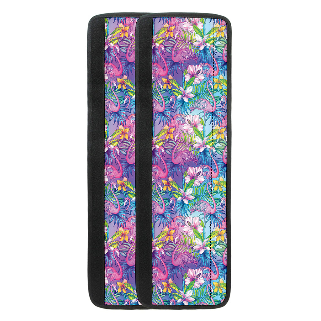 Colorful Tropical Flamingo Print Refrigerator Handle Covers