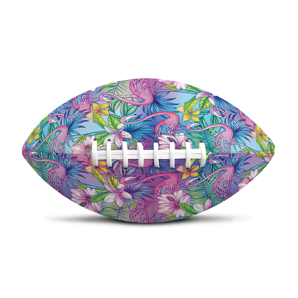Colorful Tropical Flamingo Print Rugby Ball
