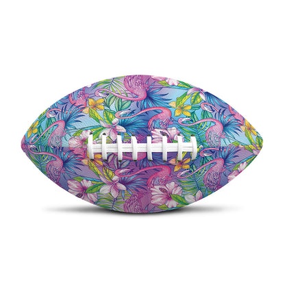 Colorful Tropical Flamingo Print Rugby Ball