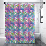 Colorful Tropical Flamingo Print Shower Curtain