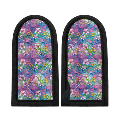 Colorful Tropical Flamingo Print Skillet Handle Cover