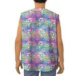 Colorful Tropical Flamingo Print Sleeveless Baseball Jersey