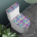 Colorful Tropical Flamingo Print Toilet Lid And Tank Cover Set