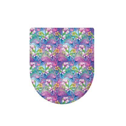 Colorful Tropical Flamingo Print Toilet Lid Cover