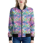 Colorful Tropical Flamingo Print Women's Bomber Jacket