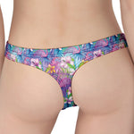 Colorful Tropical Flamingo Print Women's Thong