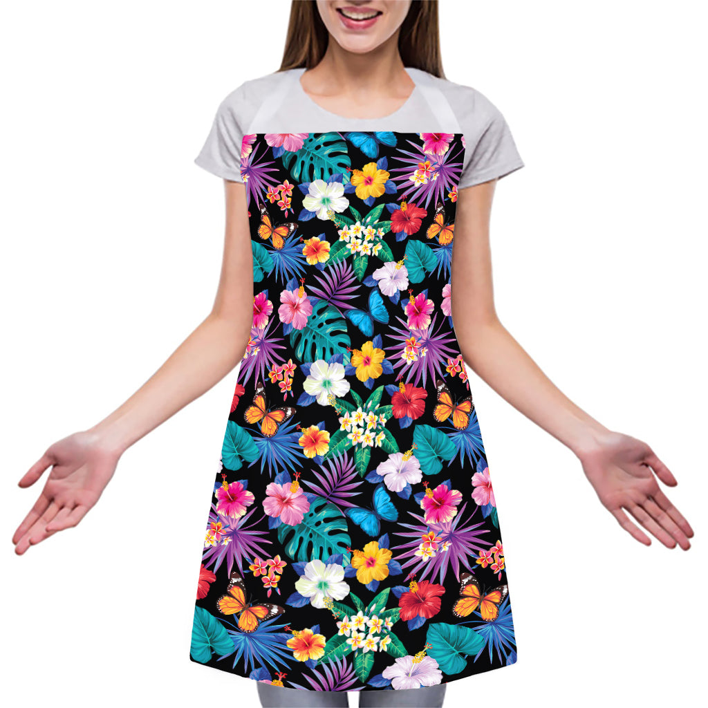 Colorful Tropical Jungle Hawaiian Print Adjustable Apron
