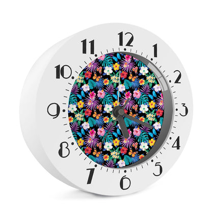 Colorful Tropical Jungle Hawaiian Print Alarm Clock