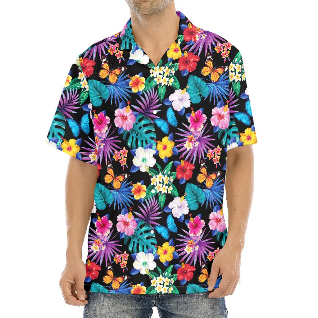 Colorful Tropical Jungle Hawaiian Print Aloha Shirt