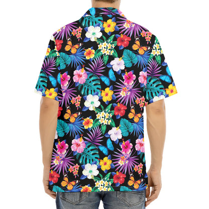 Colorful Tropical Jungle Hawaiian Print Aloha Shirt