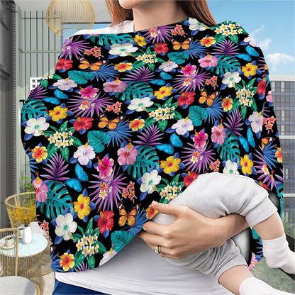 Colorful Tropical Jungle Hawaiian Print Baby Seat Cover