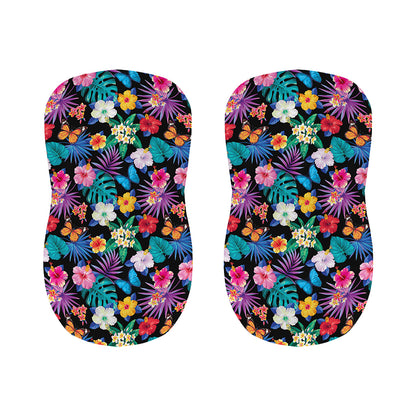 Colorful Tropical Jungle Hawaiian Print Bar Stool Covers
