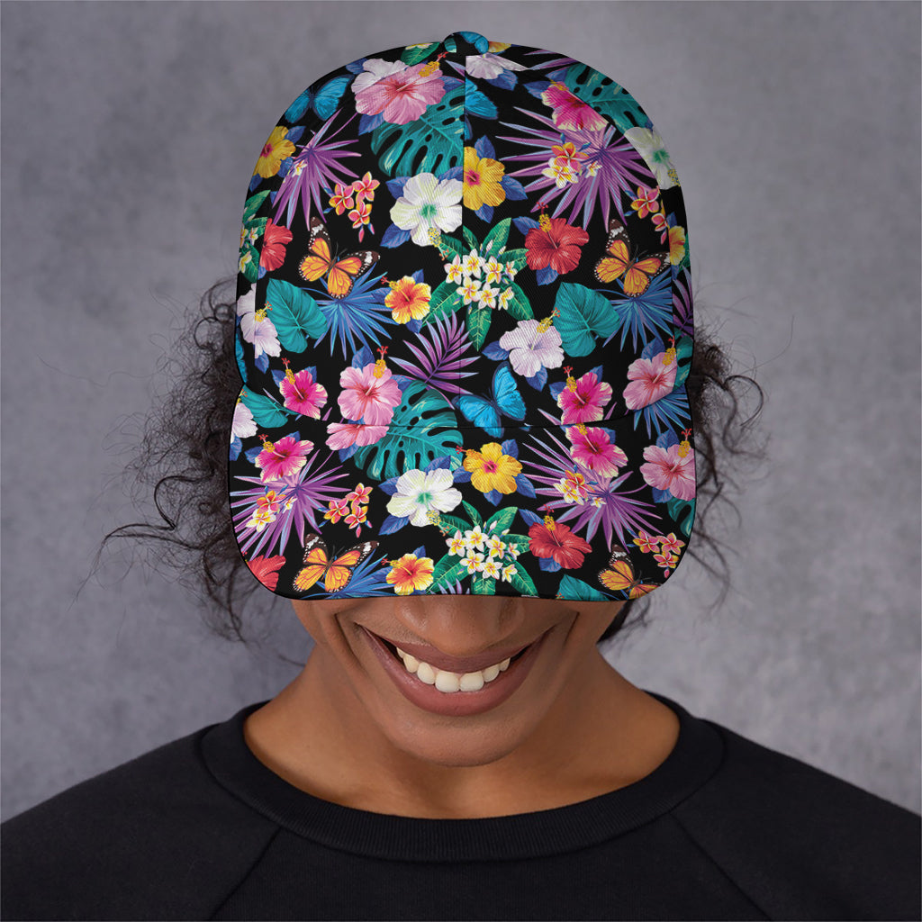 Colorful Tropical Jungle Hawaiian Print Baseball Cap