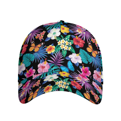 Colorful Tropical Jungle Hawaiian Print Baseball Cap