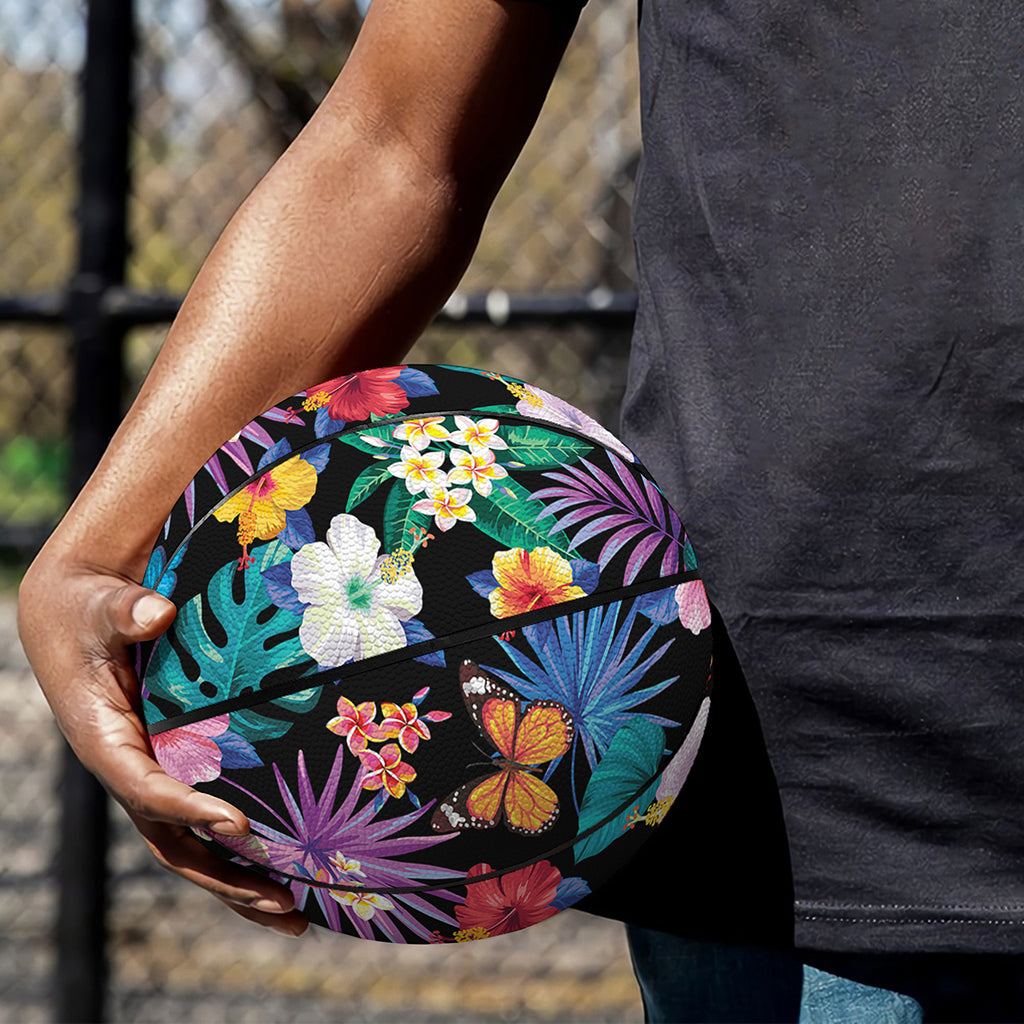 Colorful Tropical Jungle Hawaiian Print Basketball