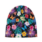 Colorful Tropical Jungle Hawaiian Print Beanie