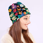 Colorful Tropical Jungle Hawaiian Print Beanie