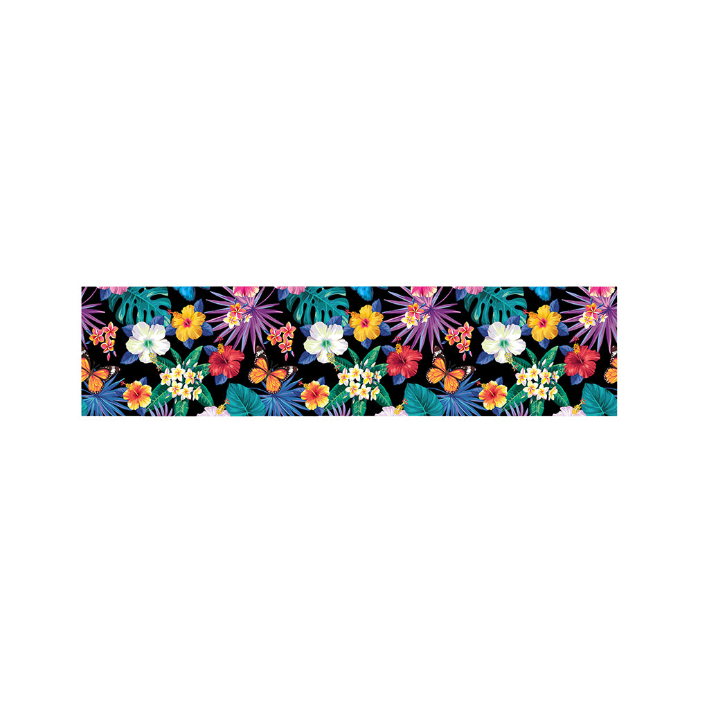 Colorful Tropical Jungle Hawaiian Print Bed Runner