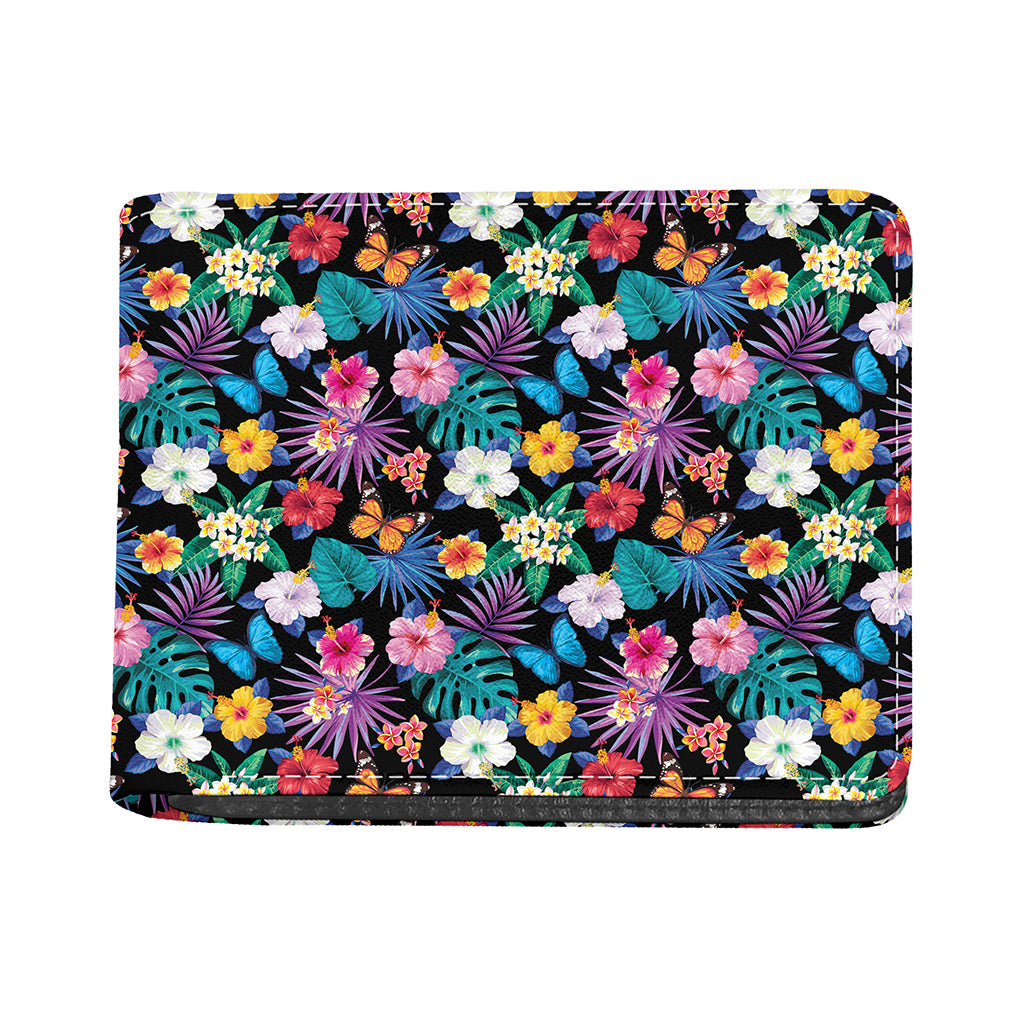 Colorful Tropical Jungle Hawaiian Print Bifold Wallet