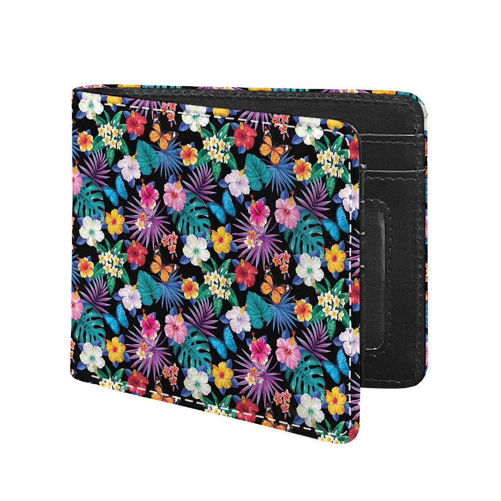 Colorful Tropical Jungle Hawaiian Print Bifold Wallet