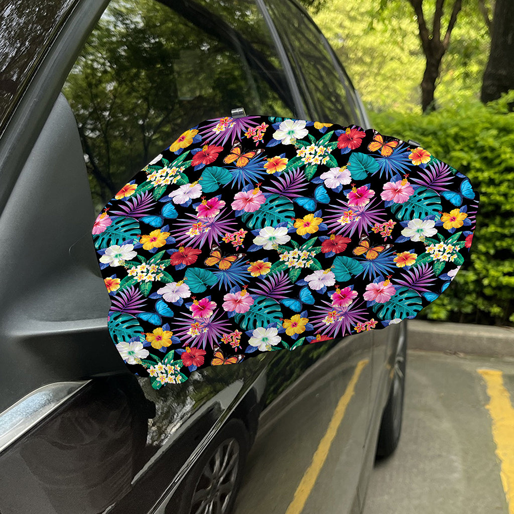 Colorful Tropical Jungle Hawaiian Print Car Side Mirror Covers