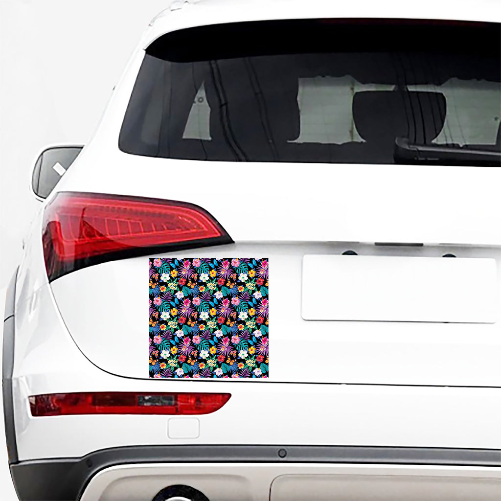 Colorful Tropical Jungle Hawaiian Print Car Sticker