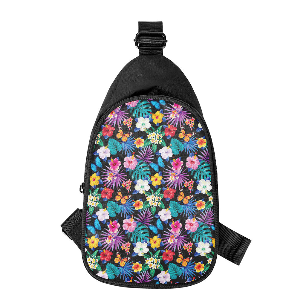 Colorful Tropical Jungle Hawaiian Print Chest Bag