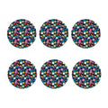 Colorful Tropical Jungle Hawaiian Print Coaster Set