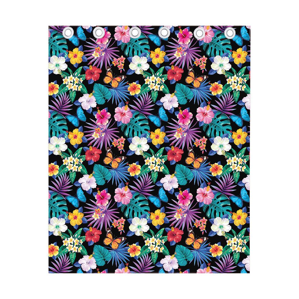 Colorful Tropical Jungle Hawaiian Print Curtain