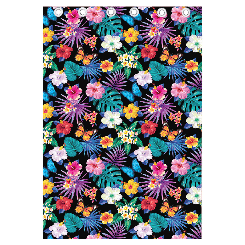 Colorful Tropical Jungle Hawaiian Print Curtain