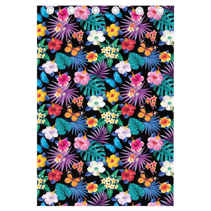 Colorful Tropical Jungle Hawaiian Print Curtain