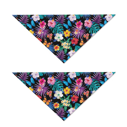 Colorful Tropical Jungle Hawaiian Print Dog Bandana
