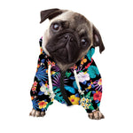 Colorful Tropical Jungle Hawaiian Print Dog Zip Up Hoodie
